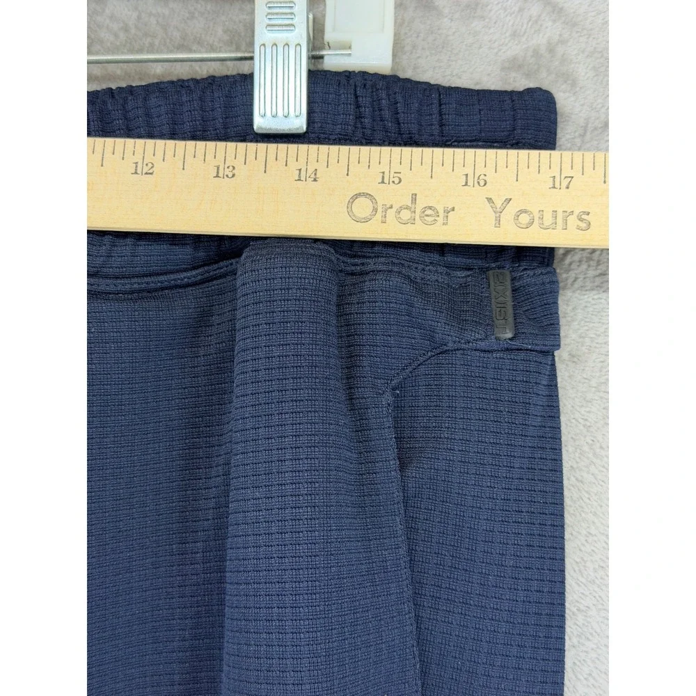 2(X)IST Mens‎ Navy Blue Textured Tapered Jogger Pants XL Drawstring Activewear